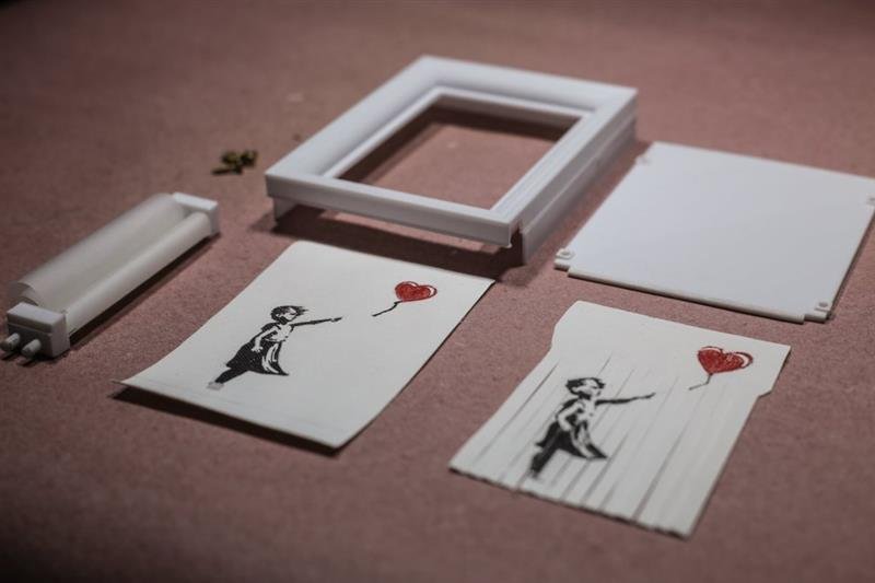 3D Baskı Kendi Banksy Art-Shredder Çerçeve